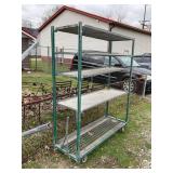 Karsten Metal Rolling Cart 5 Shelves H 77ï¿½ W 66ï¿½