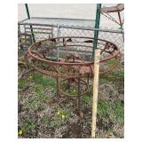 Wrought Iron Patio Table Grape Decor No Top