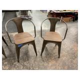 Metal & Wood Seated Chairs 2