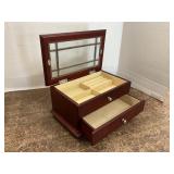 Wooden Glass Top Jewelry Box