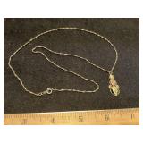 10k Marked Pendant & 14k GF Chain