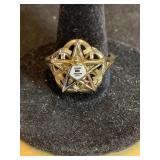 10k Marked Eastern Star Ring