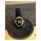 10k Marked Easterm Star Ring