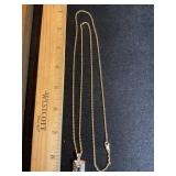 925 China Marked Pendant & Gold Tone Necklace