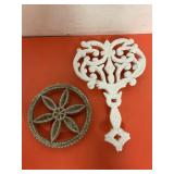 Iron Footed & Cast Aluminum Trivet 2