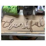 Cut Metal Wall Art ï¿½thankfulï¿½