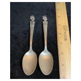 Antique Charlie McCarthy Spoon Pair Duchess