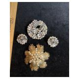 Trifari Brooches & Earring Set