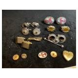 Swank & Other Cufflinks Lapel Pins Tie Tack & Bar