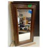 Vertical/Horizontal Wall Mirror with Wood Frame