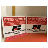 Indiana Farm Bureau Reward Signs