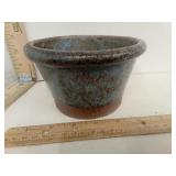 Decorative Glazed Ceram8c Planter by Russell Zozz