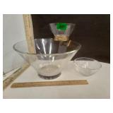 MCM Clear Glass Chip & Dips Set