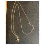 14k Marked Chain Necklace & 14k Marked Pendant