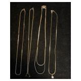 Assortment Of Chain Necklaces & Pendants