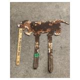 Vintage Iron Dog Yard Ornament