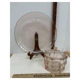 Vtg Arcoroc ? & Indiana Glass ? Pink Glass