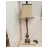 Candlestick Accent Lamp with Gold Trim