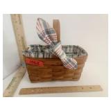 Longaberger Handled Basket with Plastic Liner &
