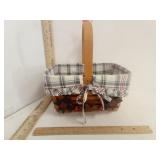 Longaberger Handled Rectangular Basket with C