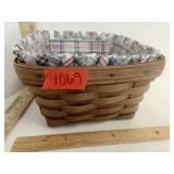 Square open Basket with Cloth &