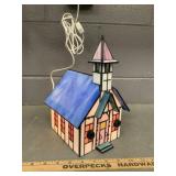 Vintage Light Up Stained Glass Church
