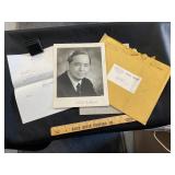 Sen Carl Albert Autographed Photo & Letter