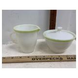 Vintage Pyrex Creamer & Sugar