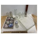Empty Spice Shakers & Glasbake 9x9 & Cookie