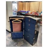 Evansville Luggage Shop Steamer Trunk Antique