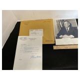 Sen J Glenn Beall Jr Signed Photo & Letter
