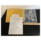 Sen Lowell P Weiker Jr Signed Photo & Letter