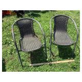 Woven Seat Metal Outdoor Chairs