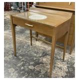Drexel MCM Desk 1 Drawer Glass Top