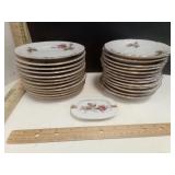 Royal Pompadour Rose Bone China Saucers 12, S