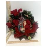 Nativity Battery Operated Wreath