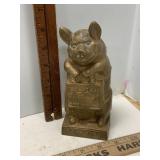 Cast Iron The Wise Pig Thrifty Piggy Bank