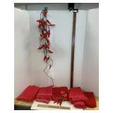 Red Towels & Red Chili Pepper Lights