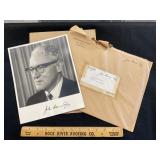 Sen John Sherman Cooper Autographed Photo