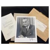POTUS Lyndon B Johnson Autographed Photo &