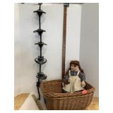 Boyds Collection Doll Basket & Hat Organizer