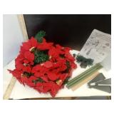 Lighted Pull up POINSETTIA Tree with lights in box