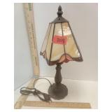 Brass Tiffany Style Electric Accent Lamp with
