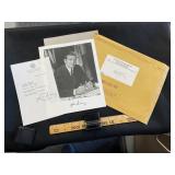NY Mayor John V Lindsay Autographed Photo & Letter