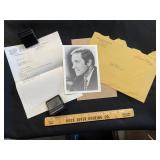 Sen Charles H Percy Autographed Photo & Letter