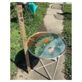 Resin Top Outdoor Table Koi Pond Art