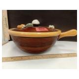 Belgium Tellurite Ceramic Majolica Casserole D