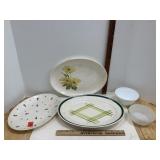 Serving Trays & Vitrock Milk Glass Bowl