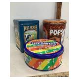 Tin Canisters Tootsie Roll Pops Life Savers &