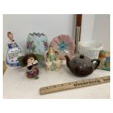 Footed Milk Glass Dish, Napkin Holder & More